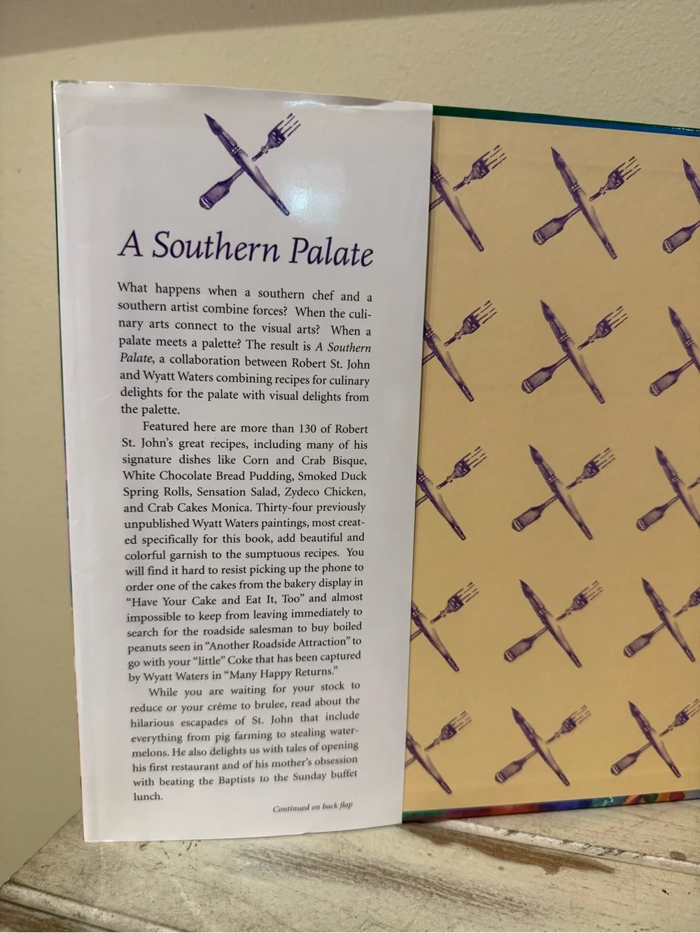 SIGNED A Southern Palate Cookbook Robert St John Wyatt Waters Hardcover